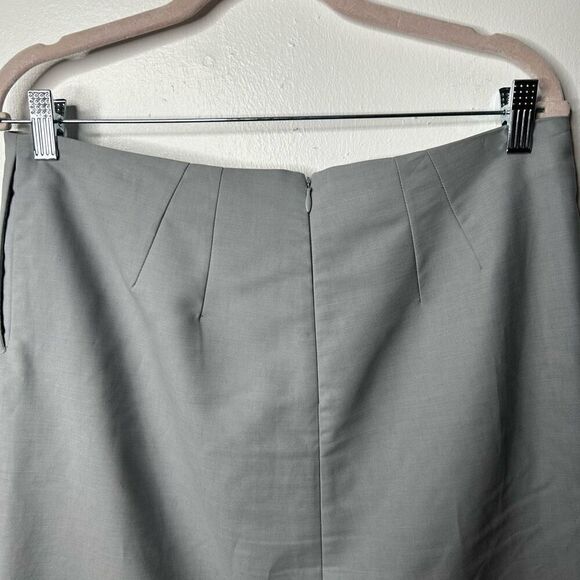 Marni Gray Pencil Skirt Size EU 44 US 12 Zipper Back Closure Drapey Italy - Picture 6 of 13